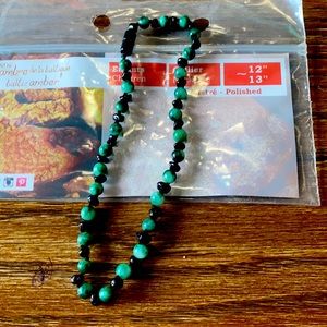 100% Baltic Amber & Jasper Polished 12-13”